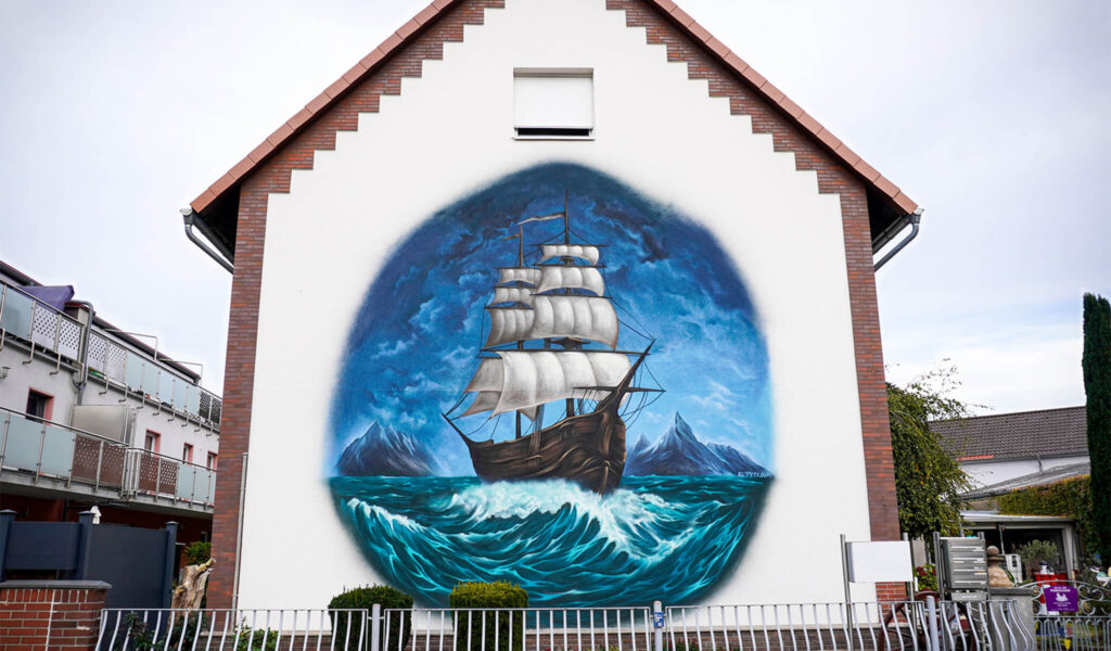 Graffiti Künstler Hannover gestaltet individuelles Auftragsgraffiti in Peine